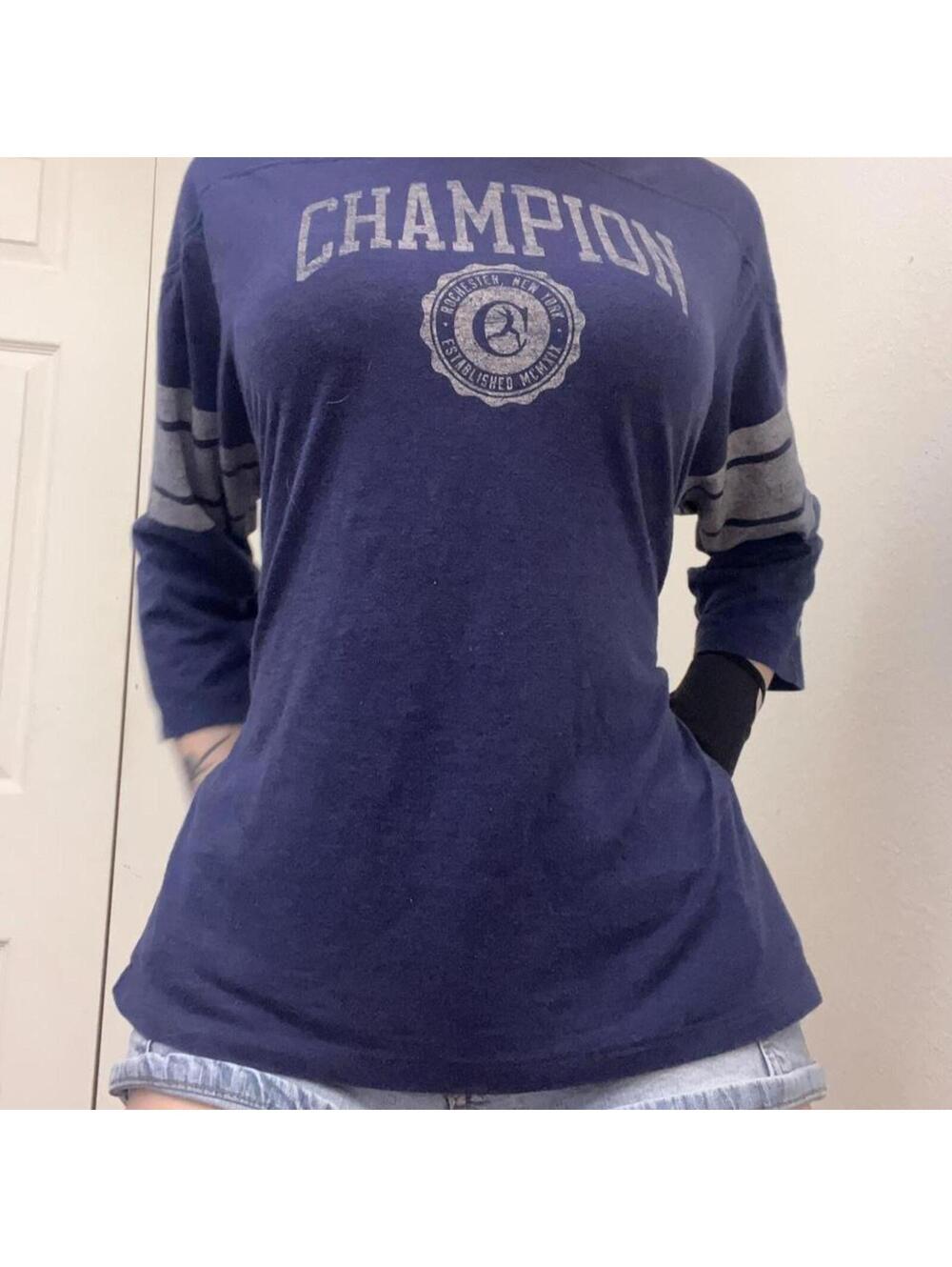 Champion navy blue long sleeve